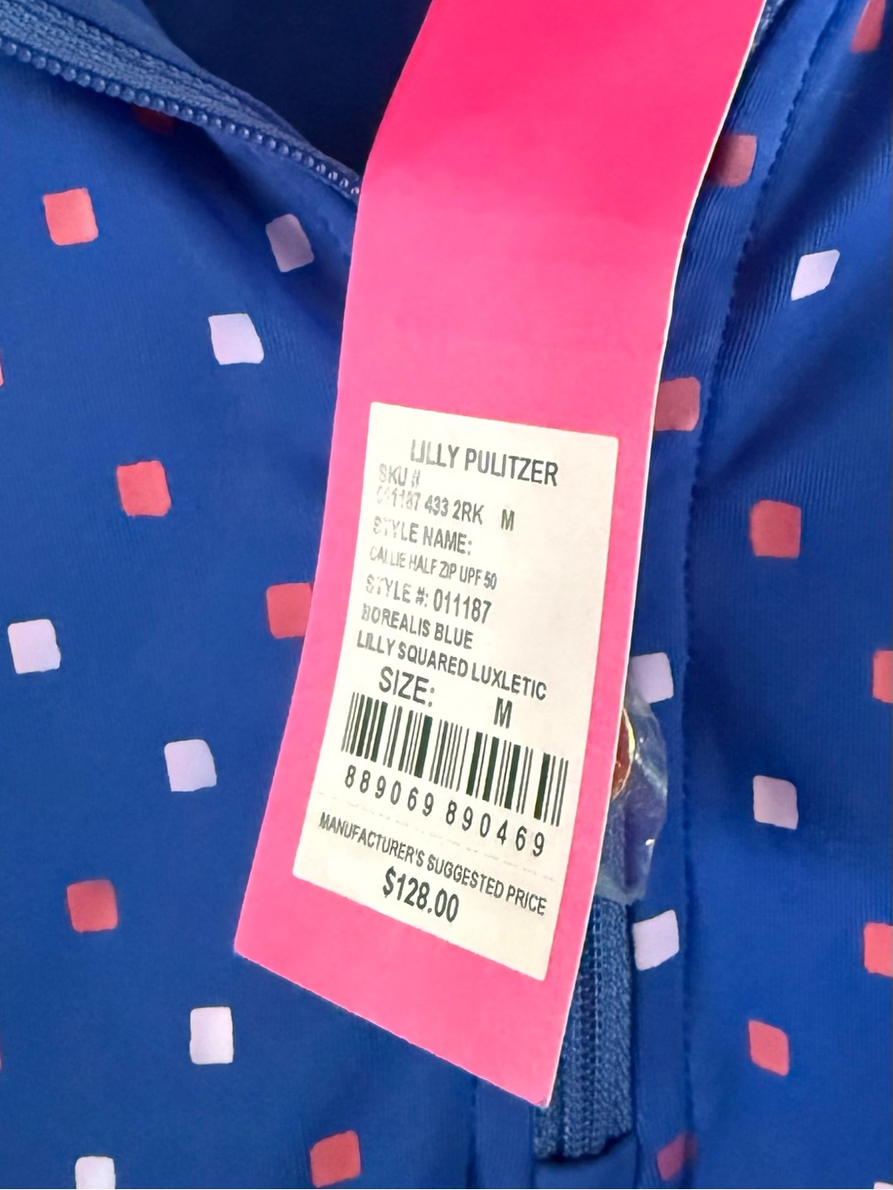 NWT Lilly Pulitzer Luxletic Callie Half Zip Top - Picture 4 of 6